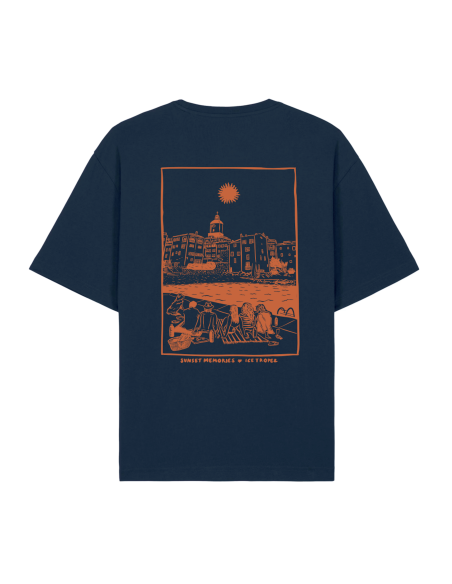 T-shirt Ice Tropez / Clocher de Saint-Tropez – Bleu Navy 100% coton
